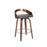 Armen Living Sonia Chrome Steel,Faux Leather,Plywood 100% Polyurethane Swivel Barstool