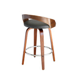 Armen Living Sonia Chrome Steel,Faux Leather,Plywood 100% Polyurethane Swivel Barstool