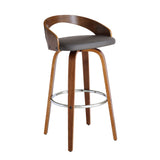 Armen Living Sonia Chrome Steel,Faux Leather,Plywood 100% Polyurethane Swivel Barstool