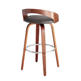 Armen Living Sonia Chrome Steel,Faux Leather,Plywood 100% Polyurethane Swivel Barstool