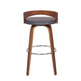 Armen Living Sonia Chrome Steel,Faux Leather,Plywood 100% Polyurethane Swivel Barstool