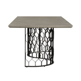 Armen Living Solange Concrete +metal Dining Table