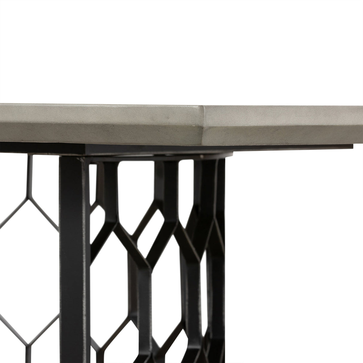 Armen Living Solange Concrete +metal Dining Table