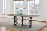 Armen Living Solange Concrete +metal Dining Table