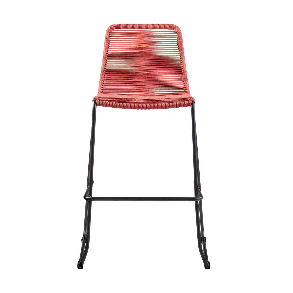 Armen Living Shasta Steel/Rope Polypropolene Outdoor Bar Stools