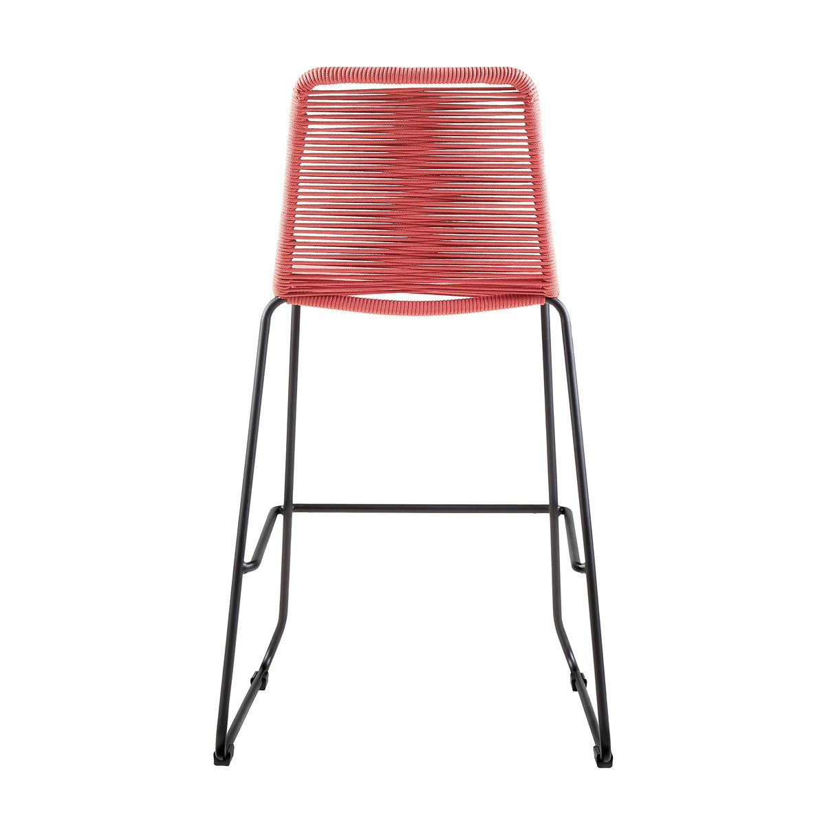 Armen Living Shasta Steel/Rope Polypropolene Outdoor Bar Stools