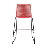 Armen Living Shasta Steel/Rope Polypropolene Outdoor Bar Stools