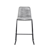 Armen Living Shasta Steel/Rope Polypropolene Outdoor Bar Stools