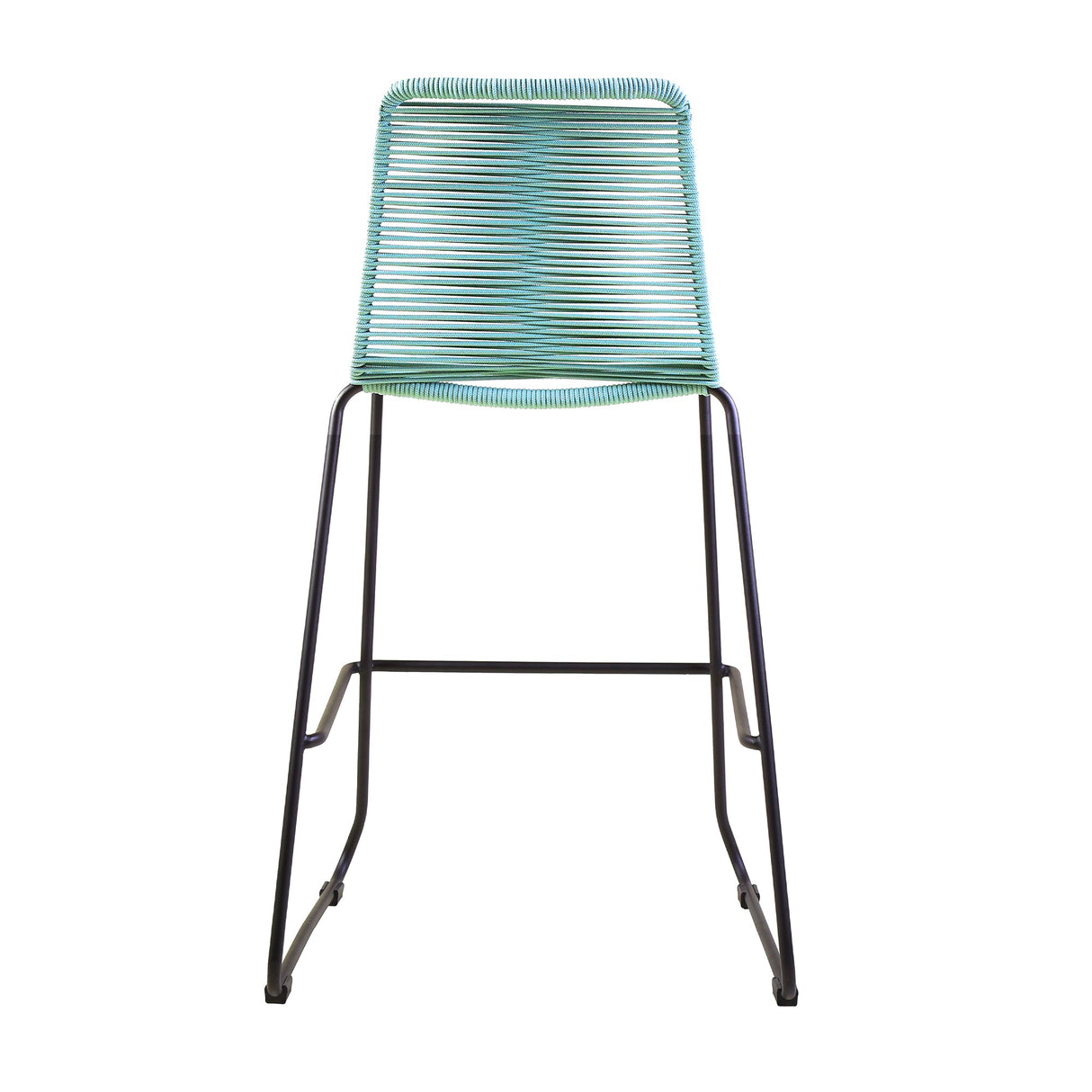 Armen Living Shasta Steel/Rope Polypropolene Outdoor Bar Stools