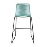 Armen Living Shasta Steel/Rope Polypropolene Outdoor Bar Stools