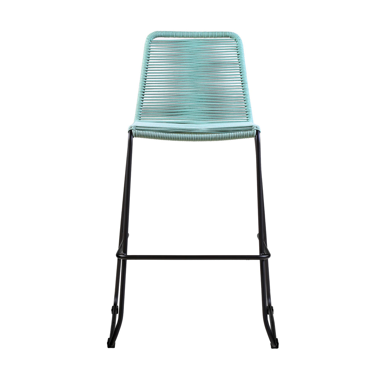 Armen Living Shasta Steel/Rope Polypropolene Outdoor Bar Stools