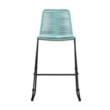 Armen Living Shasta Steel/Rope Polypropolene Outdoor Bar Stools