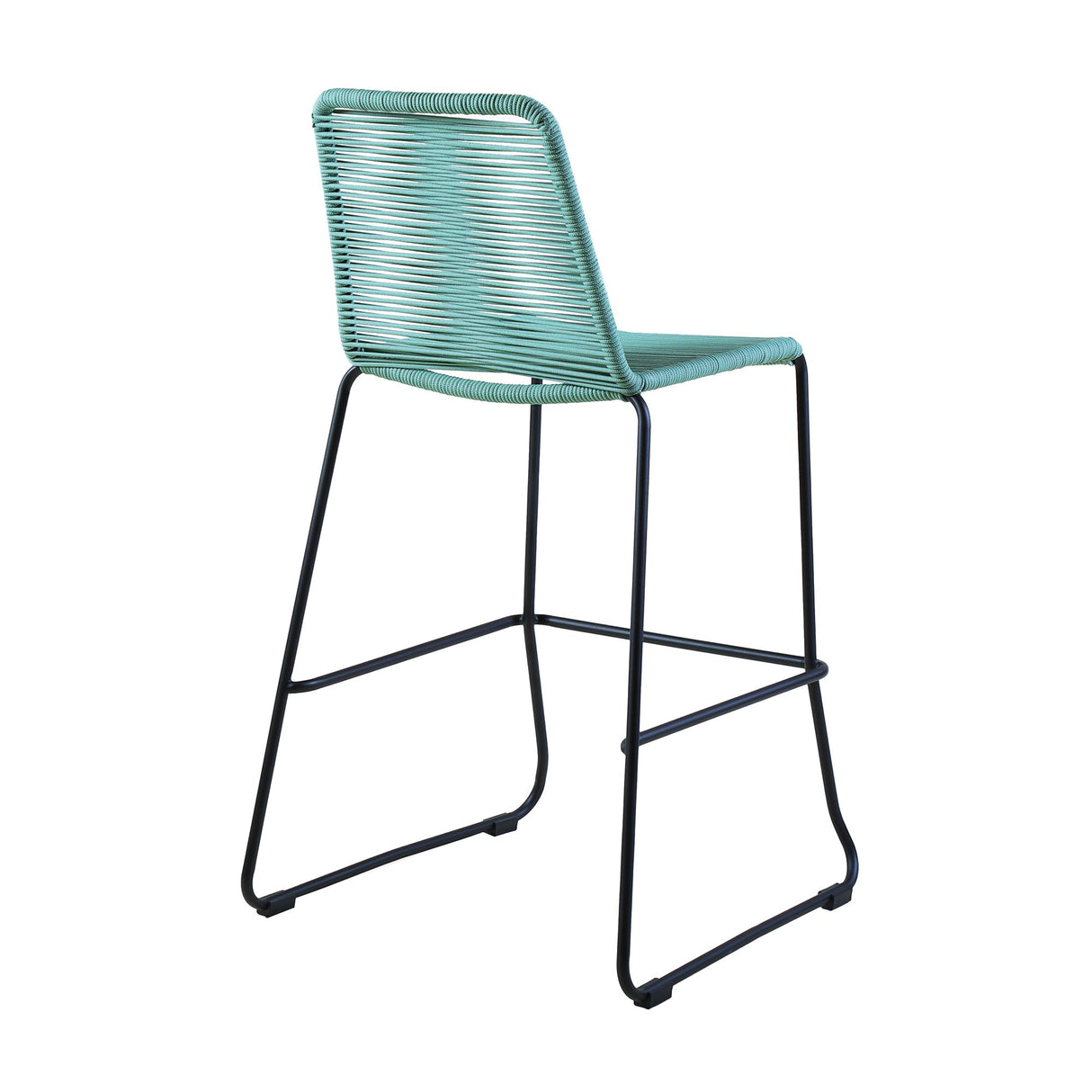 Armen Living Shasta Steel/Rope Polypropolene Outdoor Bar Stools