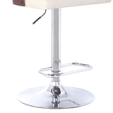 Armen Living Storm Chrome/Wood/Faux Leather/Leatherette 100% Polyurethane Barstool