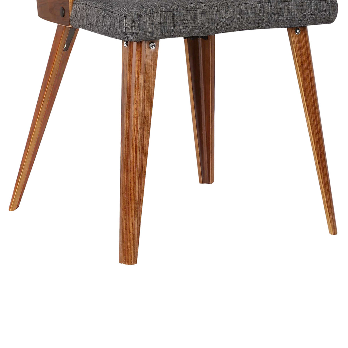 Armen Living Storm Walnut Wood/Fabric 100% Polyester Dining Chair