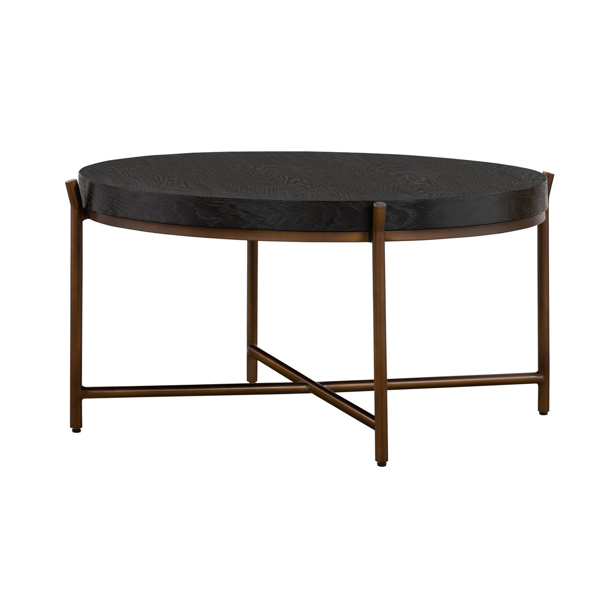 Armen Living Sylvie Wood + Metal Coffee Table