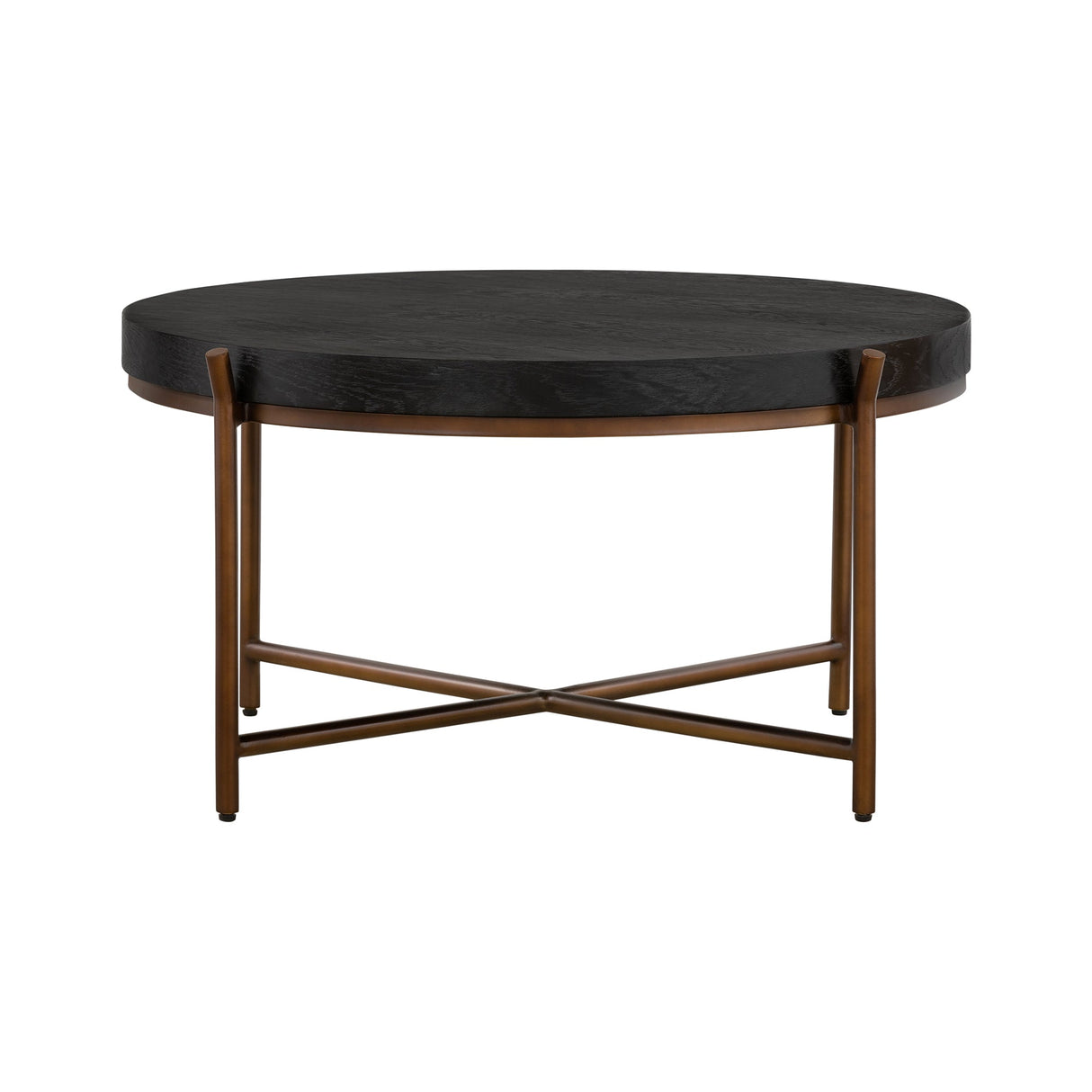 Armen Living Sylvie Wood + Metal Coffee Table