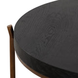 Armen Living Sylvie Wood + Metal Coffee Table