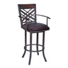 Armen Living Tahiti Metal/Faux Leather/Leatherette 100% Polyurethane Barstool