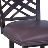 Armen Living Tahiti Metal/Faux Leather/Leatherette 100% Polyurethane Barstool