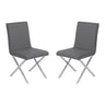 Armen Living Tempe Brushed Stainless Steel/Faux Leather 100% Polyurethane/Urethane Foam Dining Chair