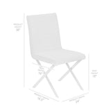 Armen Living Tempe Brushed Stainless Steel/Faux Leather 100% Polyurethane/Urethane Foam Dining Chair