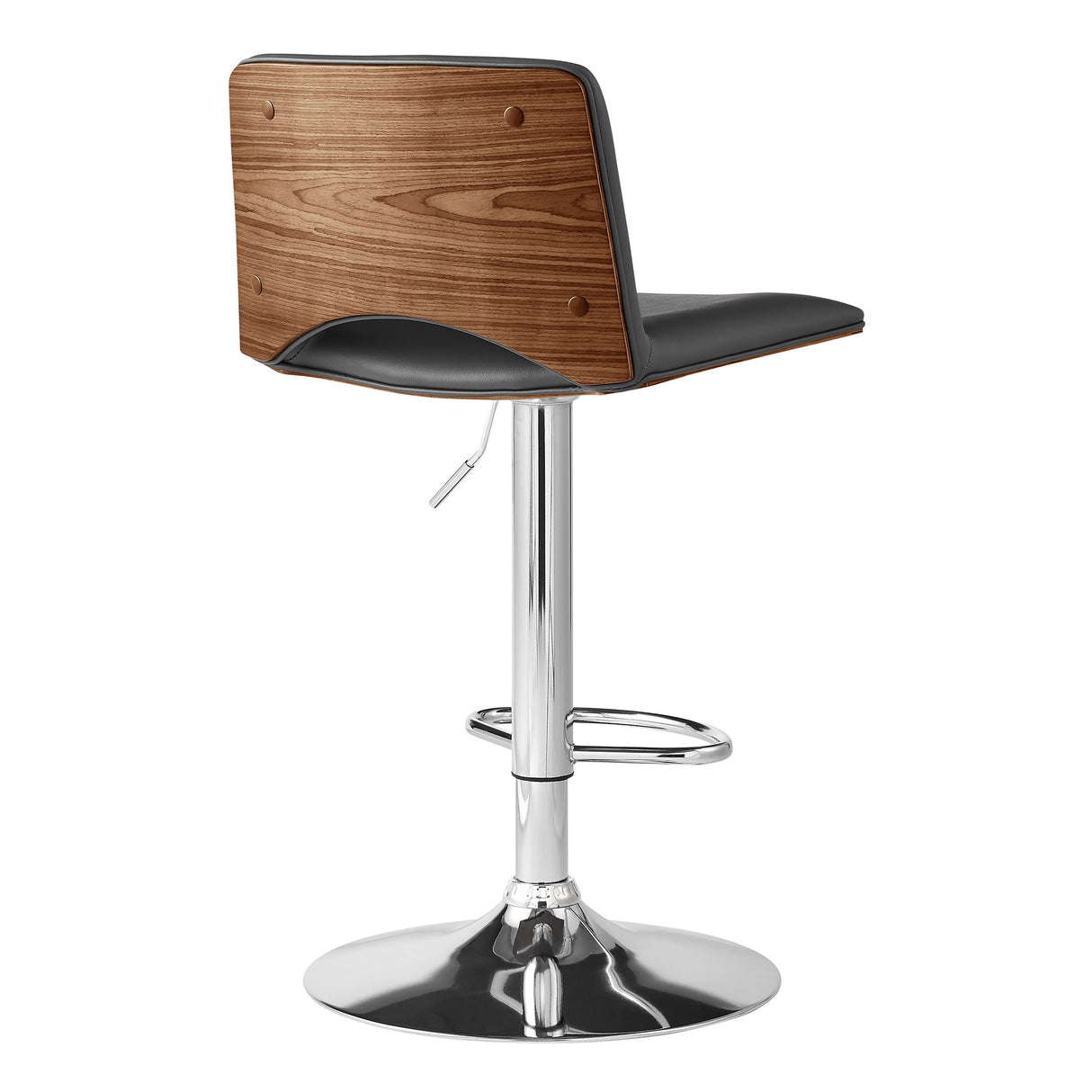 Armen Living Thierry Bent Wood/Metal/Faux Leather 100% Polyurethane Barstool