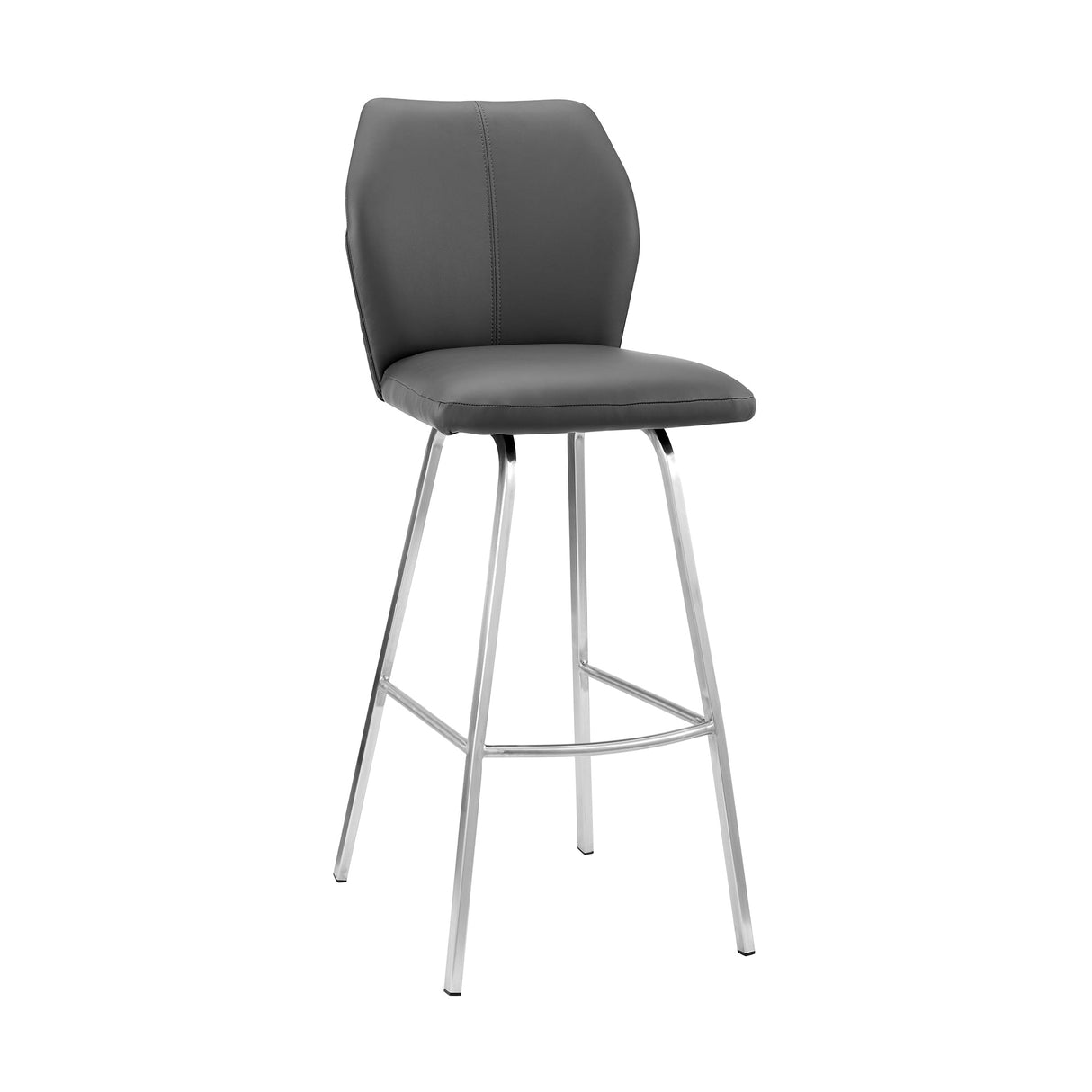 Armen Living Tandy Steel/Faux Leather 100% Polyurethane Bar Stool