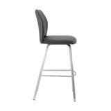 Armen Living Tandy Steel/Faux Leather 100% Polyurethane Bar Stool