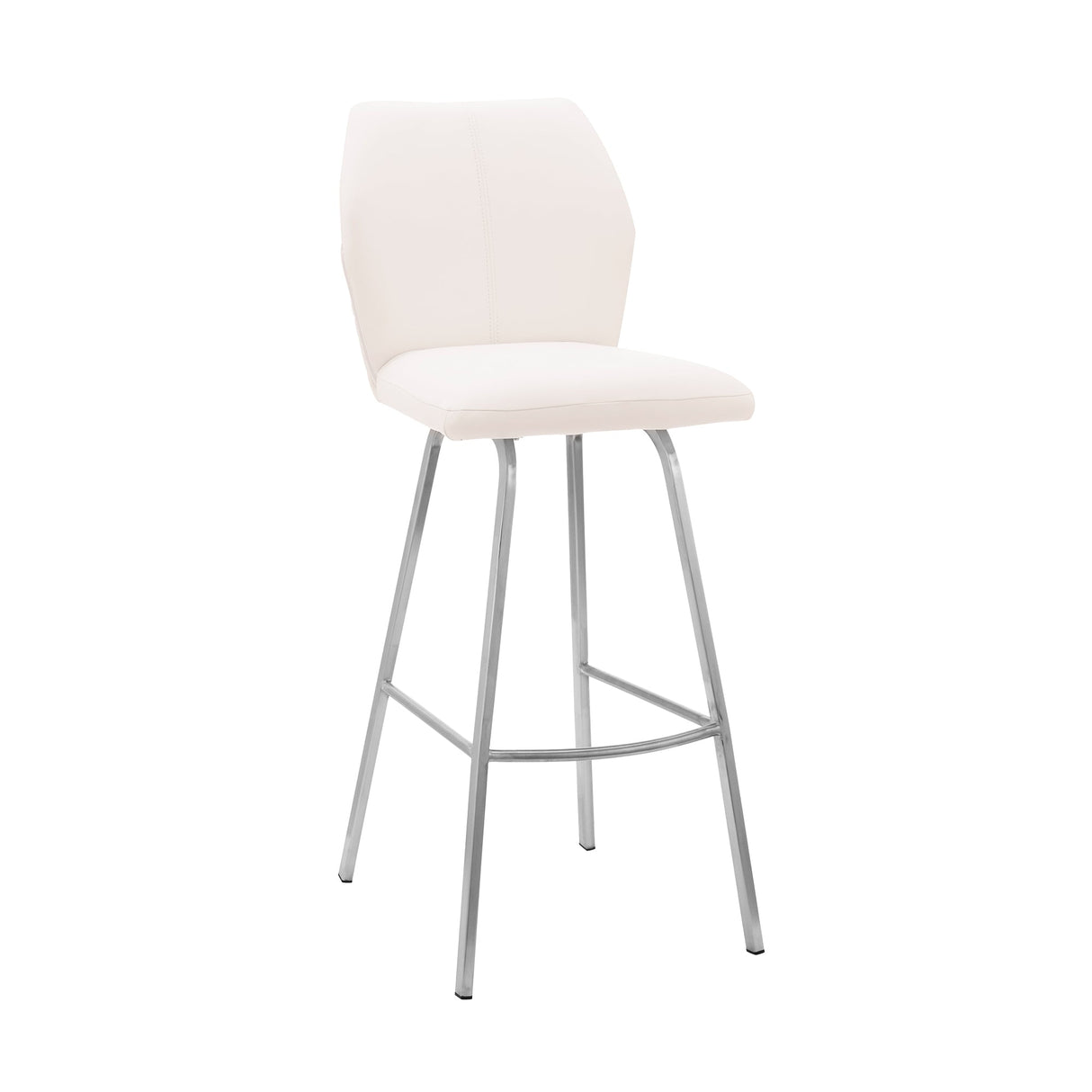 Armen Living Tandy Steel/Faux Leather 100% Polyurethane Bar Stool