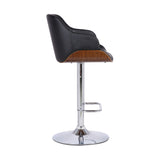 Armen Living Toby Chrome Steel,Faux Leather,Plywood 100% Polyurethane Barstool