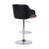 Armen Living Toby Chrome Steel,Faux Leather,Plywood 100% Polyurethane Barstool