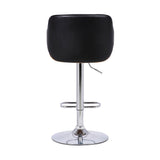 Armen Living Toby Chrome Steel,Faux Leather,Plywood 100% Polyurethane Barstool