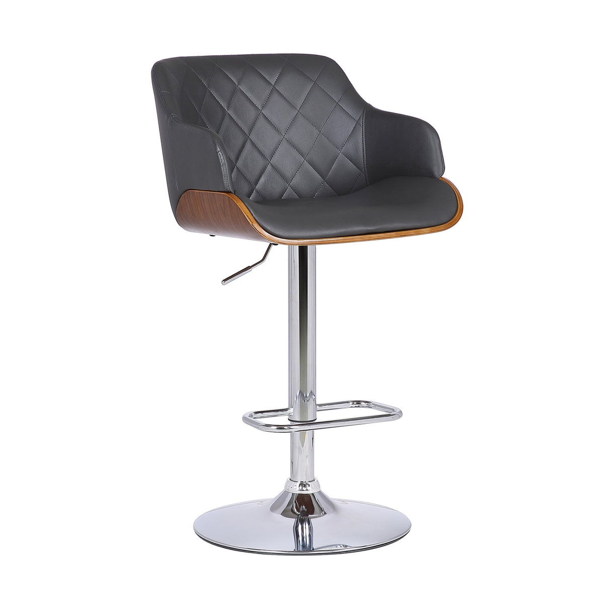 Armen Living Toby Chrome Steel,Faux Leather,Plywood 100% Polyurethane Barstool