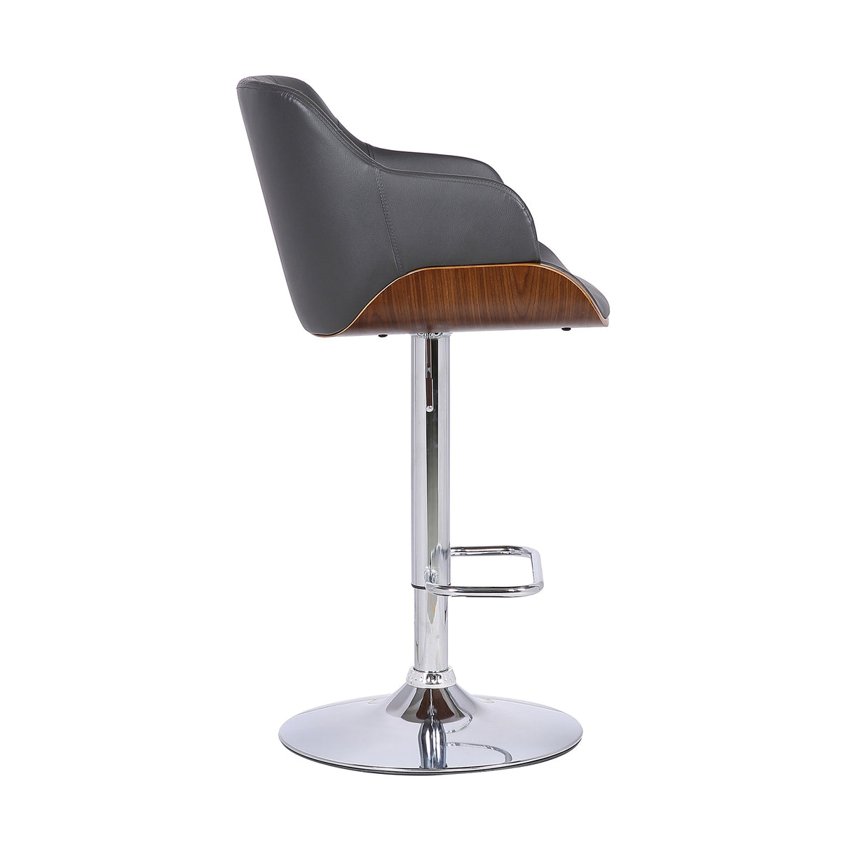 Armen Living Toby Chrome Steel,Faux Leather,Plywood 100% Polyurethane Barstool