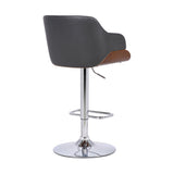 Armen Living Toby Chrome Steel,Faux Leather,Plywood 100% Polyurethane Barstool