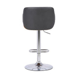 Armen Living Toby Chrome Steel,Faux Leather,Plywood 100% Polyurethane Barstool