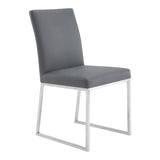 Armen Living Trevor Metal/Faux Leather 68% Vinyl/ 2% Polyurethane/30% Fiber Dining Chair