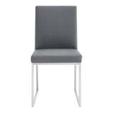 Armen Living Trevor Metal/Faux Leather 68% Vinyl/ 2% Polyurethane/30% Fiber Dining Chair