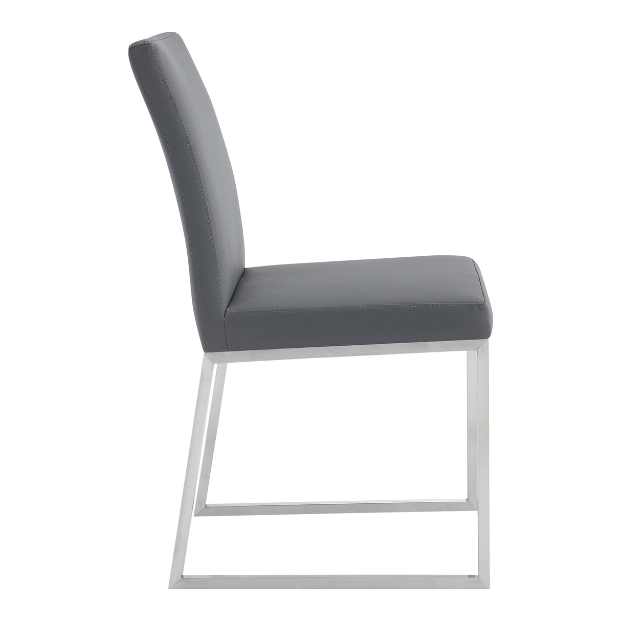 Armen Living Trevor Metal/Faux Leather 68% Vinyl/ 2% Polyurethane/30% Fiber Dining Chair