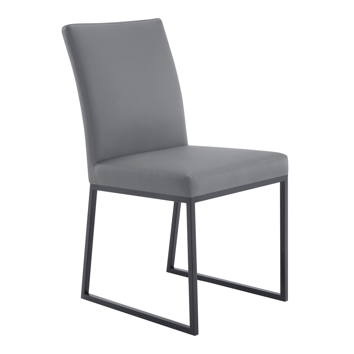 Armen Living Trevor Metal/Faux Leather 68% Vinyl/ 2% Polyurethane/30% Fiber Dining Chair