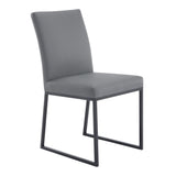 Armen Living Trevor Metal/Faux Leather 68% Vinyl/ 2% Polyurethane/30% Fiber Dining Chair