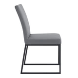 Armen Living Trevor Metal/Faux Leather 68% Vinyl/ 2% Polyurethane/30% Fiber Dining Chair