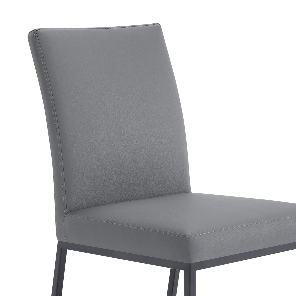 Armen Living Trevor Metal/Faux Leather 68% Vinyl/ 2% Polyurethane/30% Fiber Dining Chair