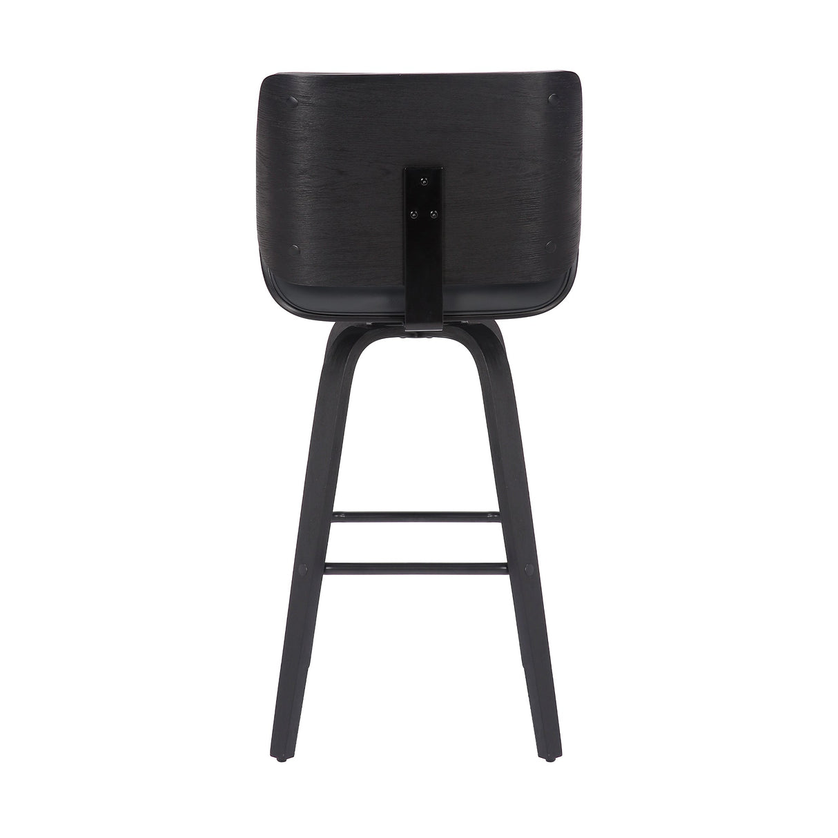 Armen Living Tyler Wood/Faux Leather/Metal 100% Polyurethane Swivel Barstool