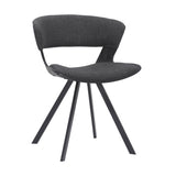 Armen Living Ulric Metal/Wood/Fabric 100% Polyster Dining Chair