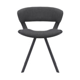 Armen Living Ulric Metal/Wood/Fabric 100% Polyster Dining Chair