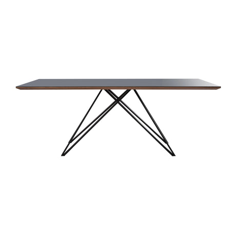 Armen Living Urbino Metal/Mdf Wood/Glass Dining Table