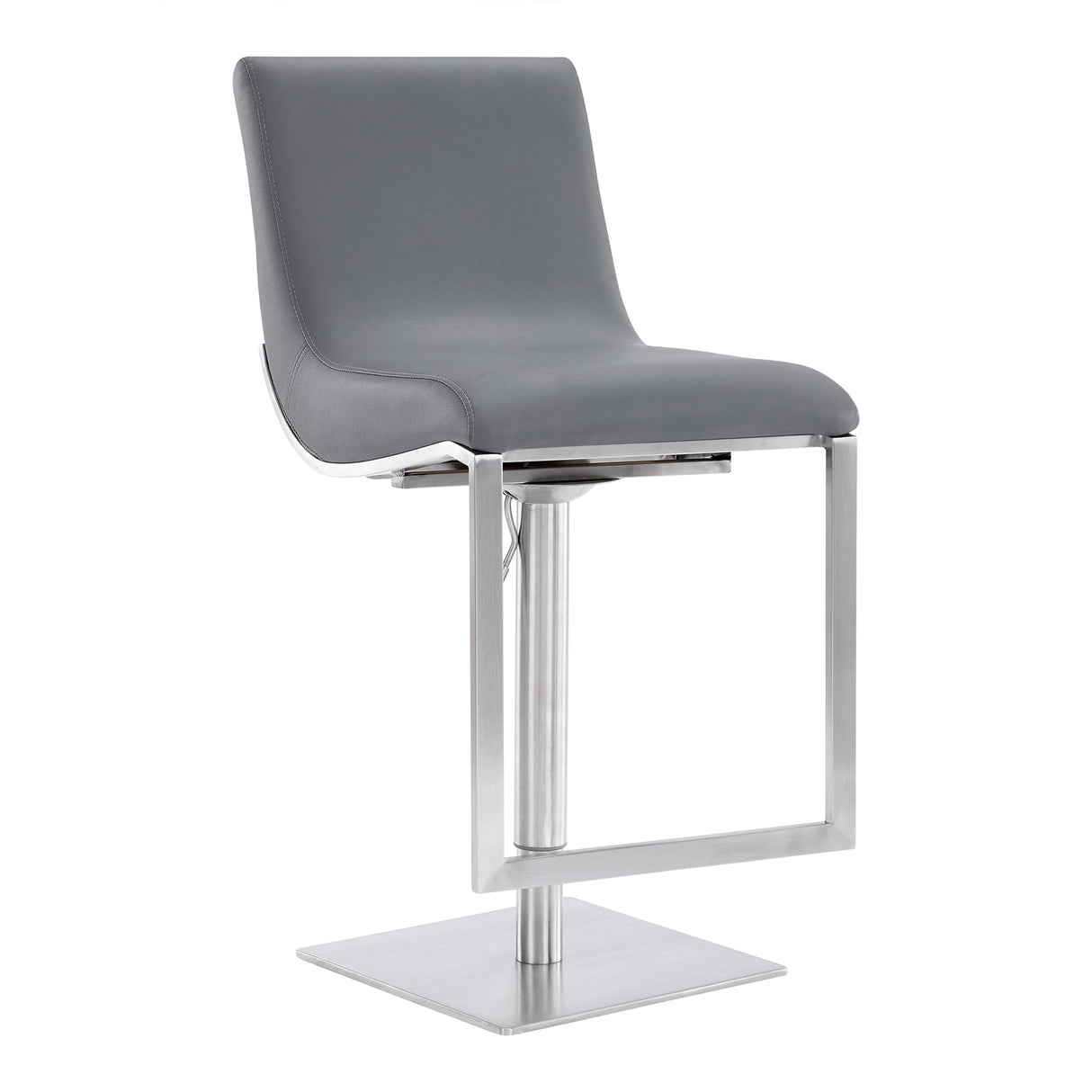 Armen Living Victory Metal/Faux Leather 68% Vinyl/ 2% Polyurethane/30% Fiber Barstool