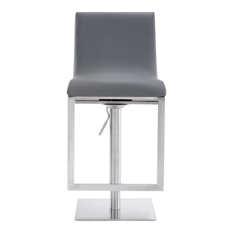 Armen Living Victory Metal/Faux Leather 68% Vinyl/ 2% Polyurethane/30% Fiber Barstool